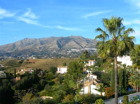 Udsigt til bjergene og Mijas Pueblo