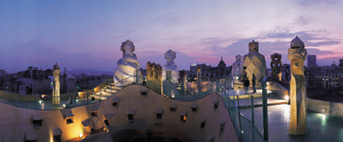 Tagterrassen p� La Pedrera, Barcelona