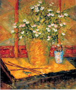 �Det gamle chatol med blomst og malergrej�