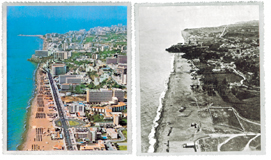 Torremolinos ano 1973.			Torremolinos ano 1989.