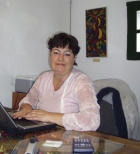 Bente Berthelsen p� det nye ejendomsm�glerkontor, Al-Zaytun.