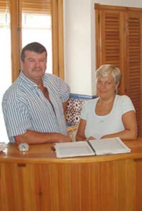 Jean Pierre og Maria Carmen driver det lille hostal sammen.