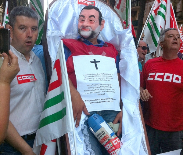 Demonstrationen i Malaga, foto: D. Merino